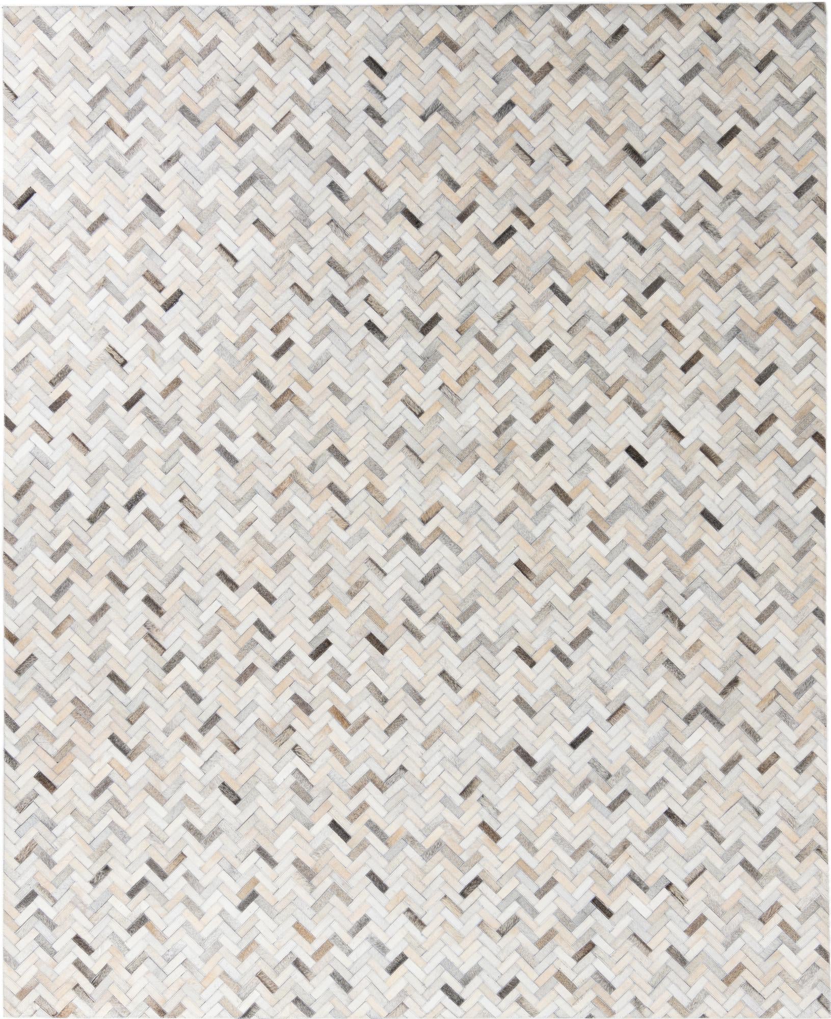7' 9 x 9' 7 Cowhide Leather Rug