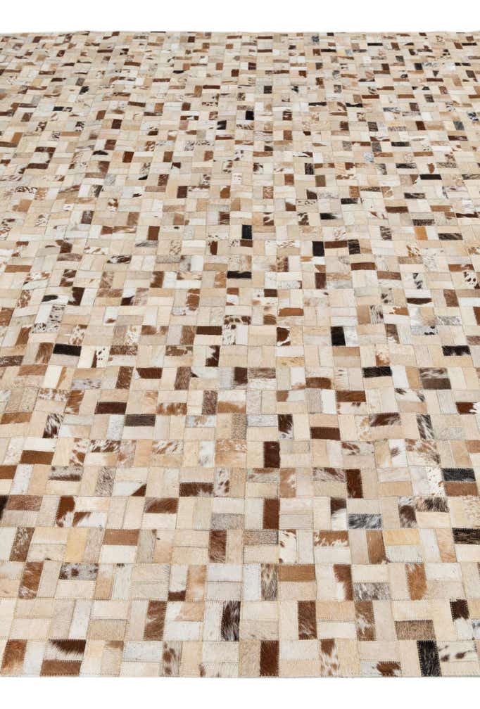 7' 10 x 9' 10 Cowhide Leather Rug