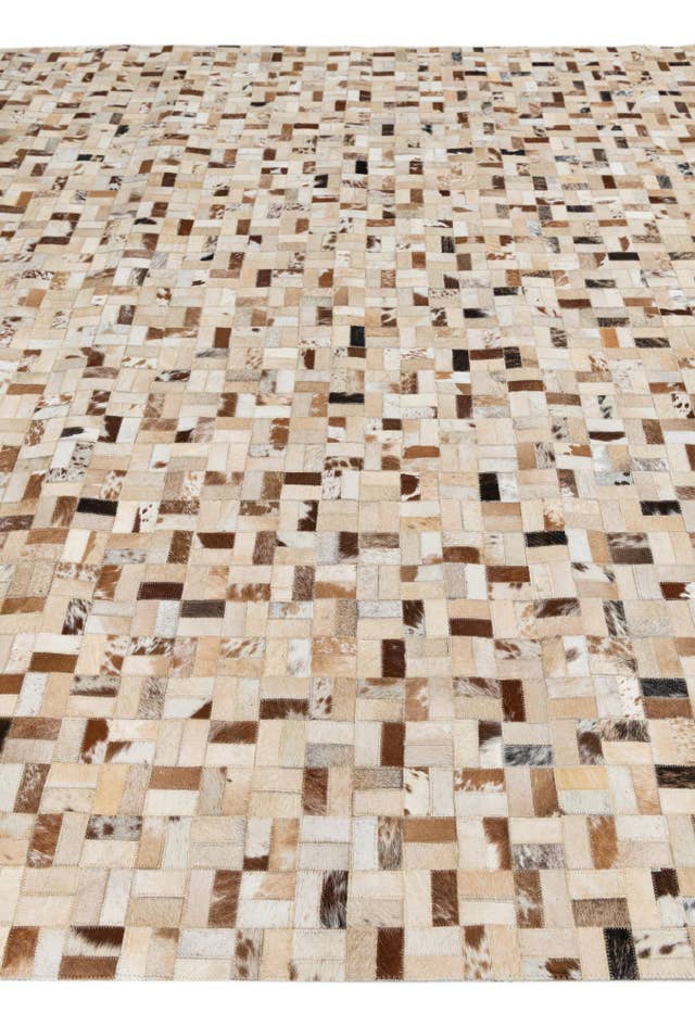 Detail image of 7' 10 x 9' 10 Cowhide Leather Rug