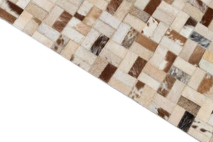 7' 10 x 9' 10 Cowhide Leather Rug