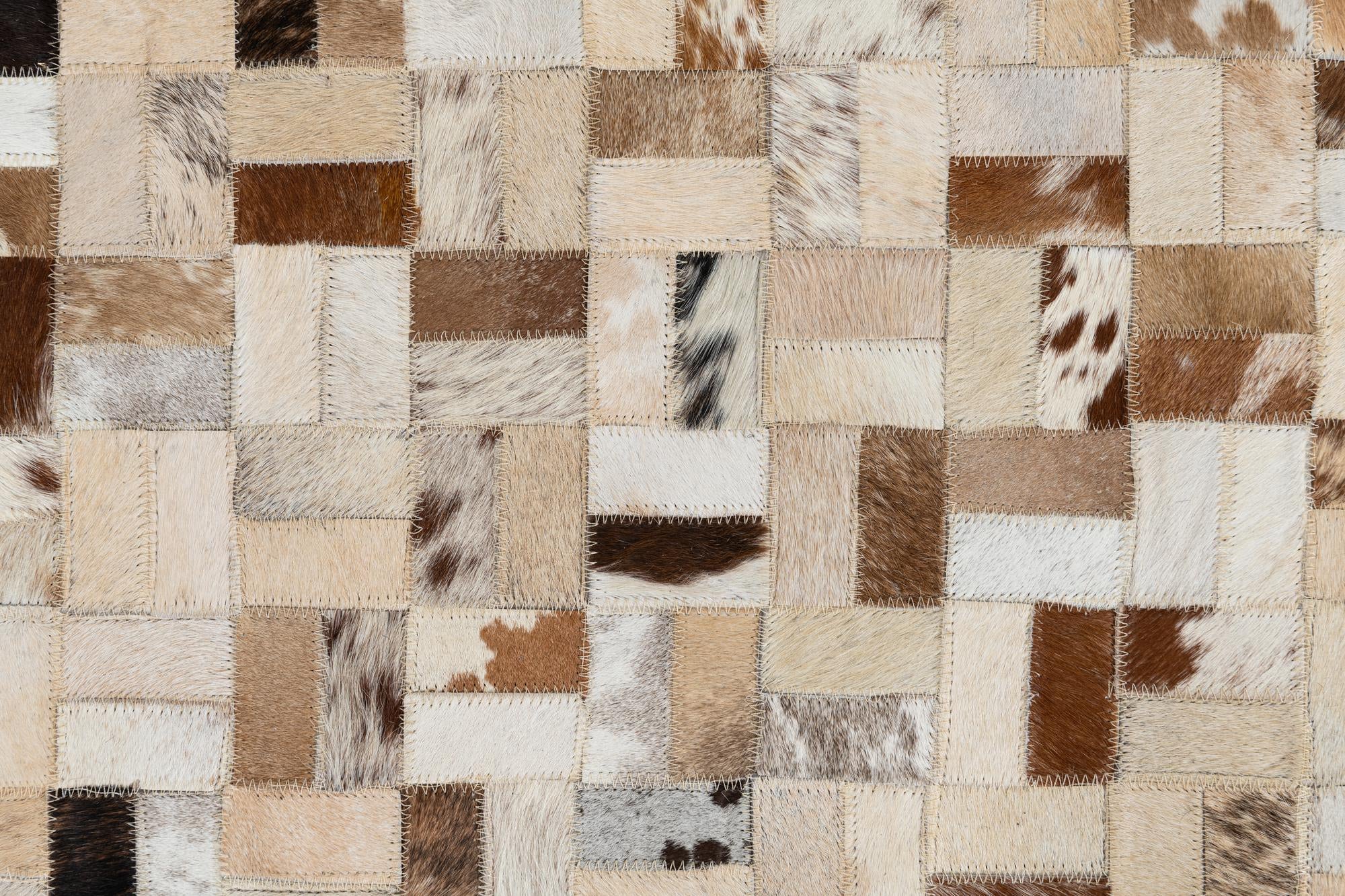 7' 10 x 9' 10 Cowhide Leather Rug
