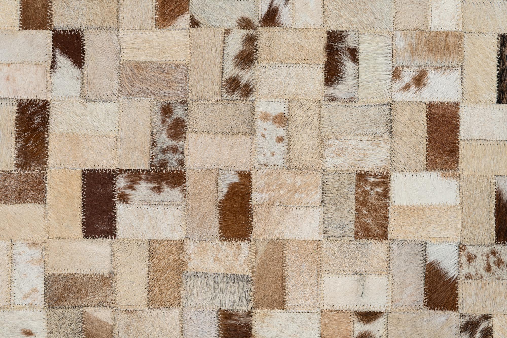 7' 10 x 9' 10 Cowhide Leather Rug