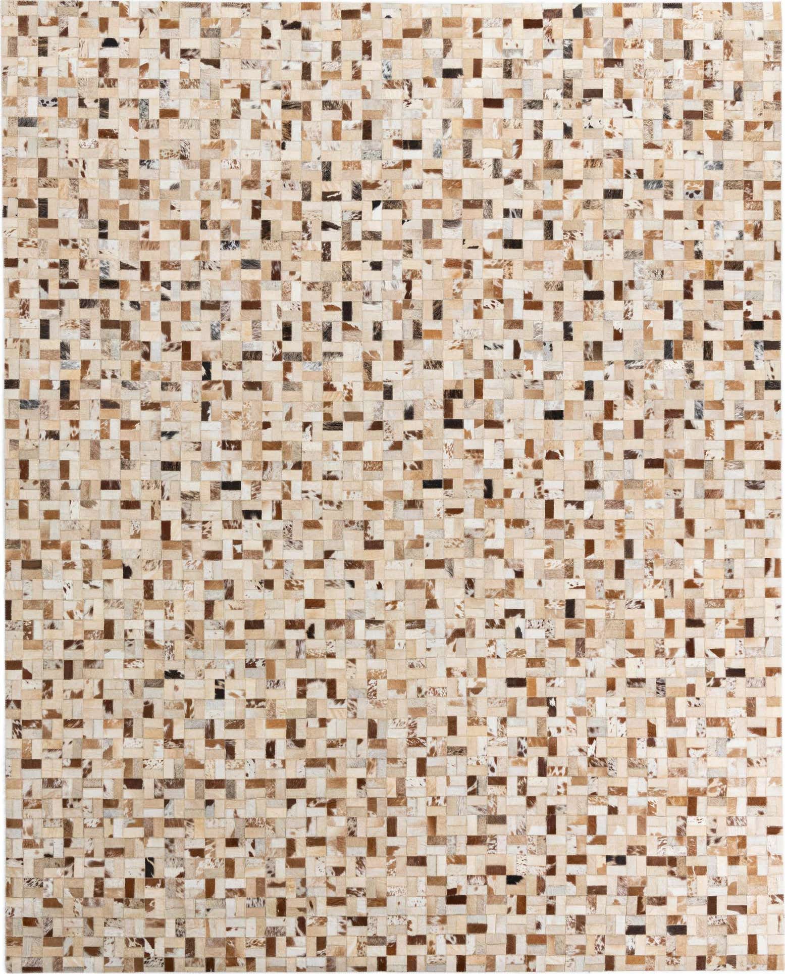 7' 10 x 9' 10 Cowhide Leather Rug