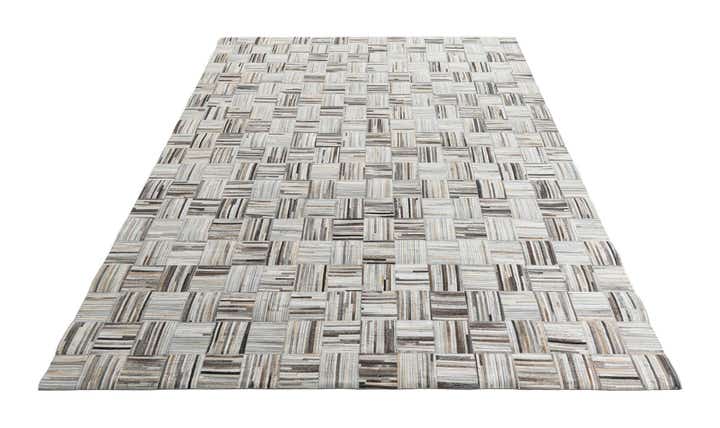 7' 10 x 9' 10 Cowhide Leather Rug