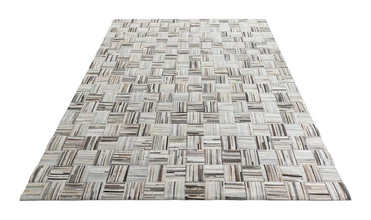 Detail image of 7' 10 x 9' 10 Cowhide Leather Rug