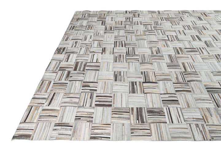 7' 10 x 9' 10 Cowhide Leather Rug