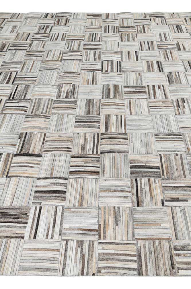 7' 10 x 9' 10 Cowhide Leather Rug