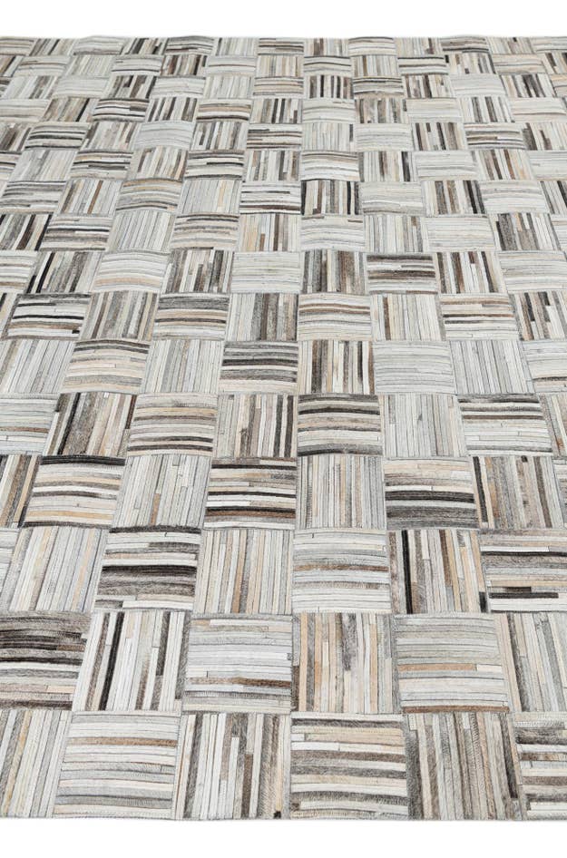 Detail image of 7' 10 x 9' 10 Cowhide Leather Rug