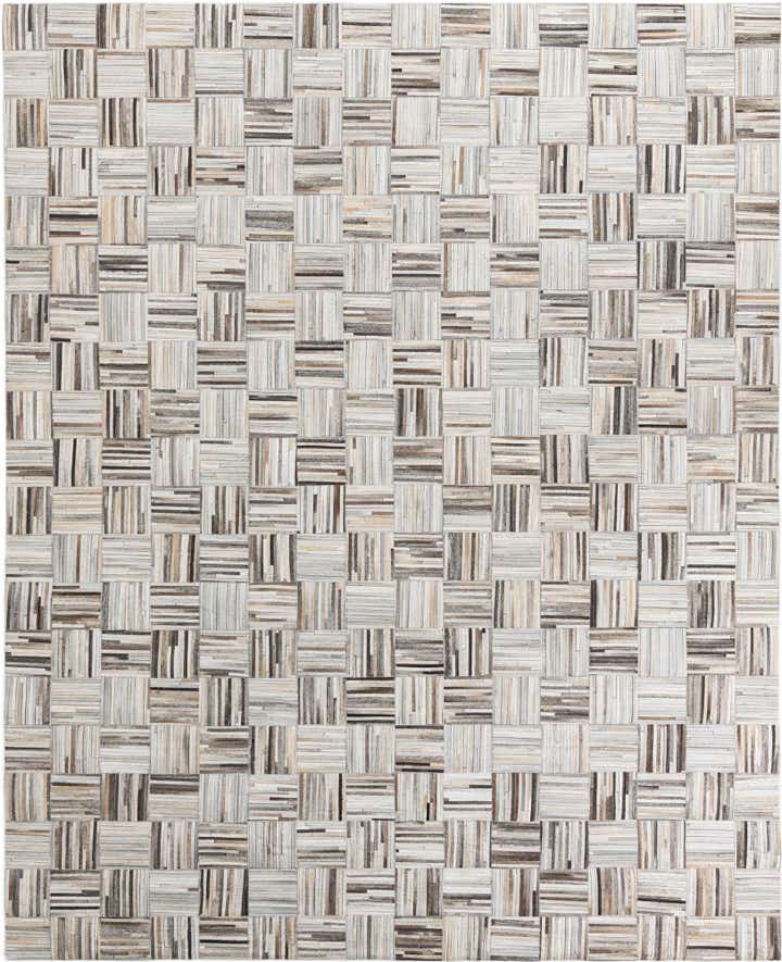 7' 10 x 9' 10 Cowhide Leather Rug