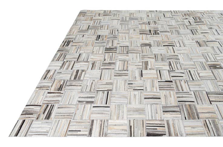 Detail image of 7' 10 x 9' 10 Cowhide Leather Rug