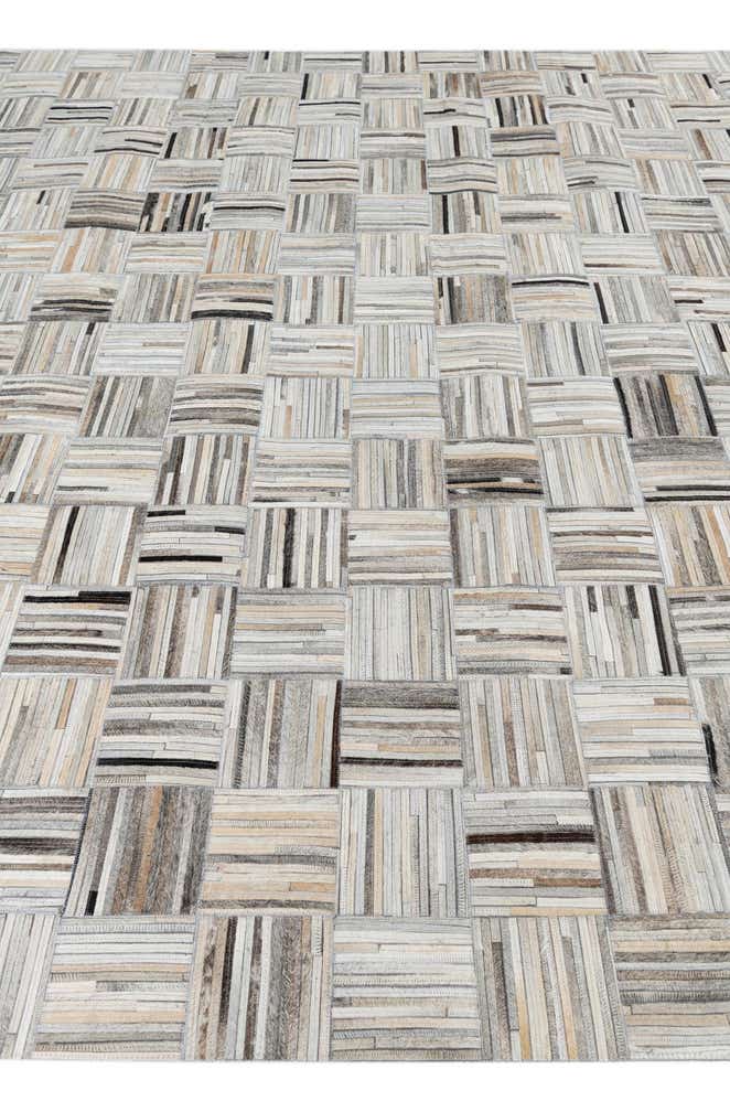 7' 10 x 9' 10 Cowhide Leather Rug