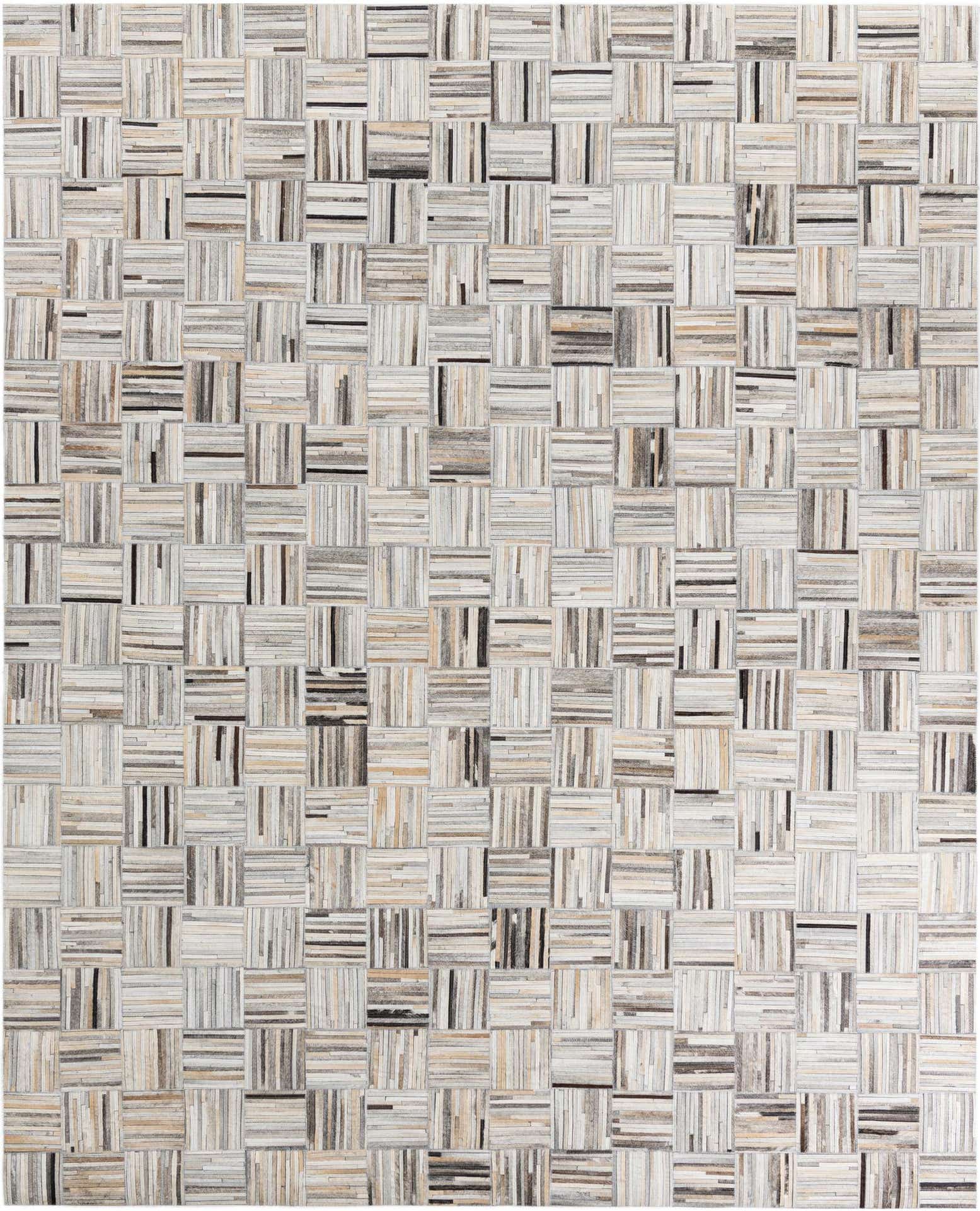 7' 10 x 9' 10 Cowhide Leather Rug