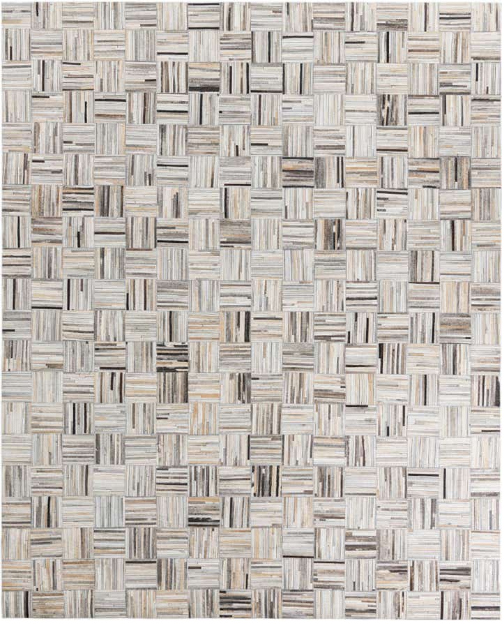 7' 10 x 9' 10 Cowhide Leather Rug