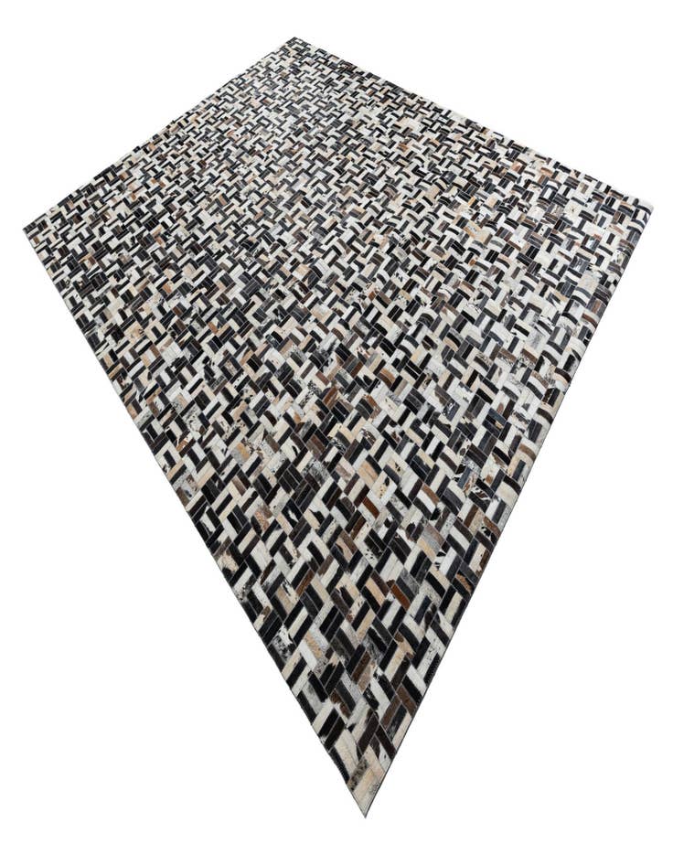 Detail image of 8' 1 x 10' 1 Cowhide Leather Rug