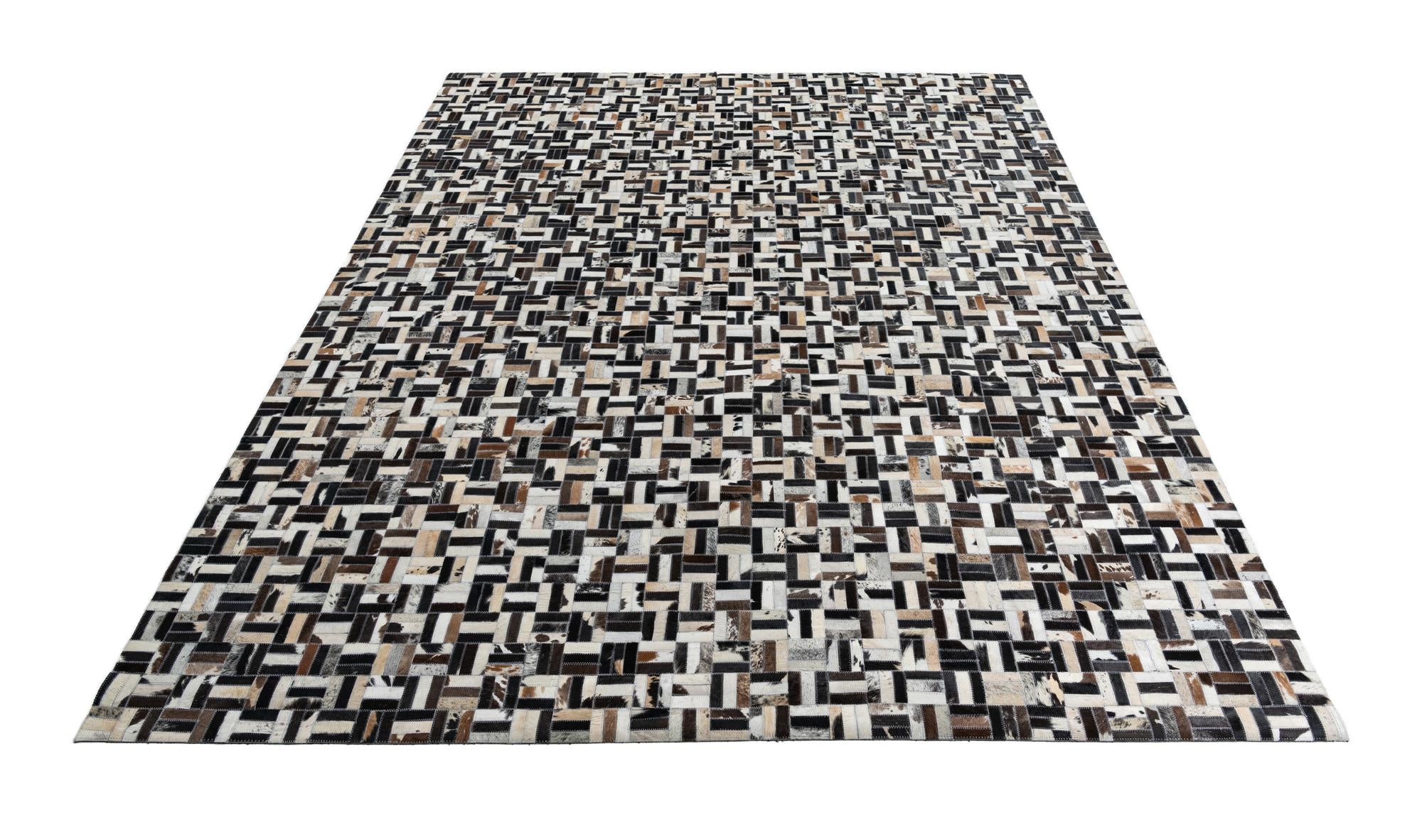8' 1 x 10' 1 Cowhide Leather Rug