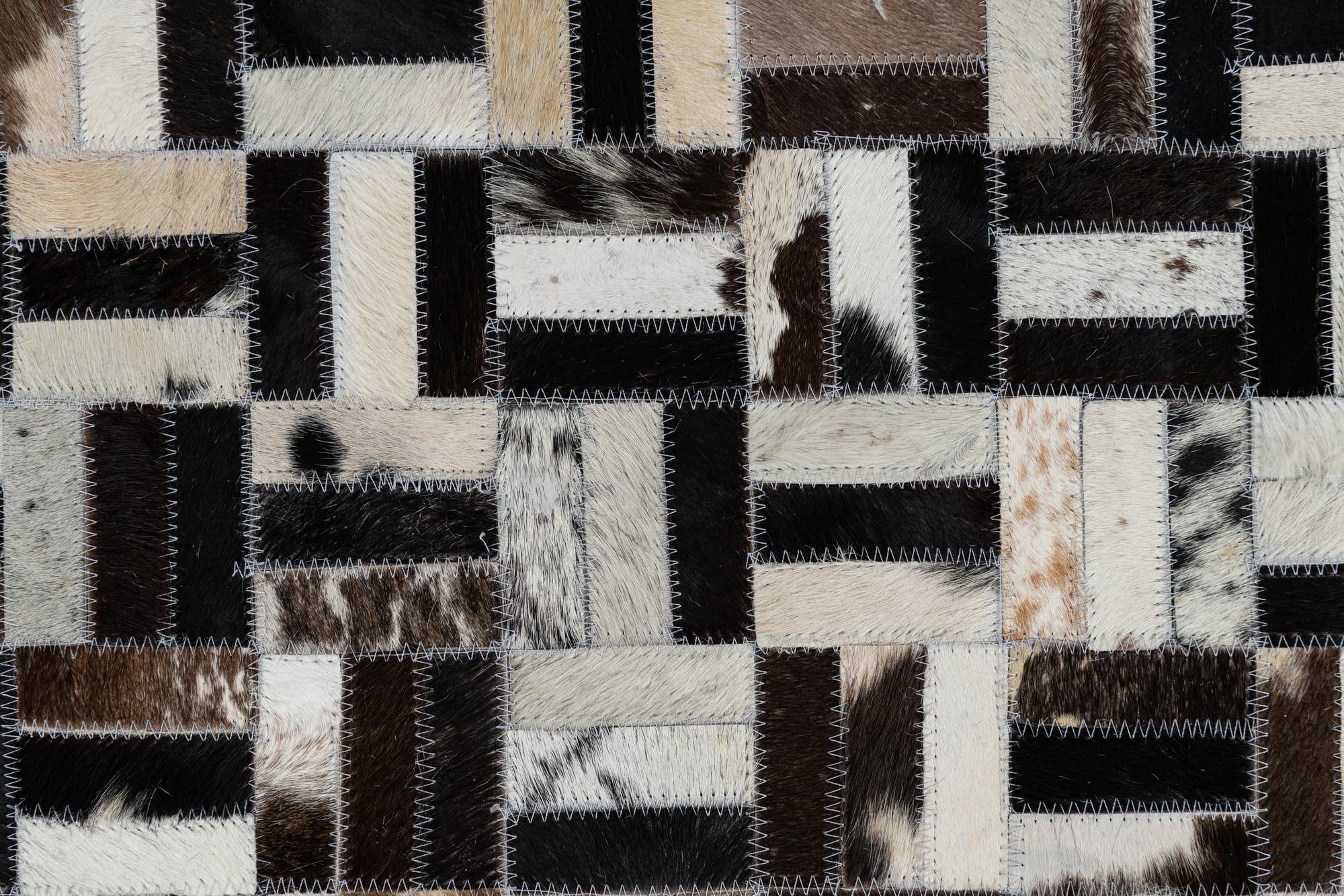 8' 1 x 10' 1 Cowhide Leather Rug