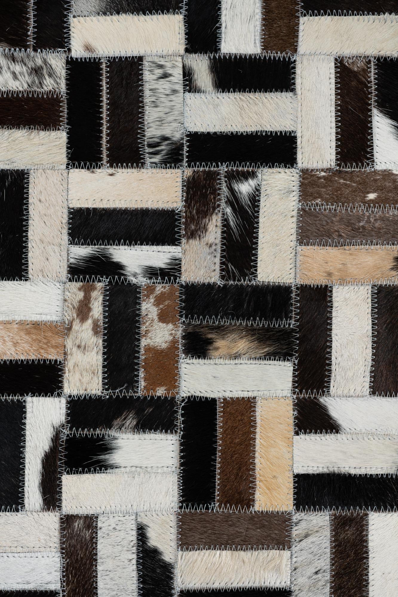 8' 1 x 10' 1 Cowhide Leather Rug