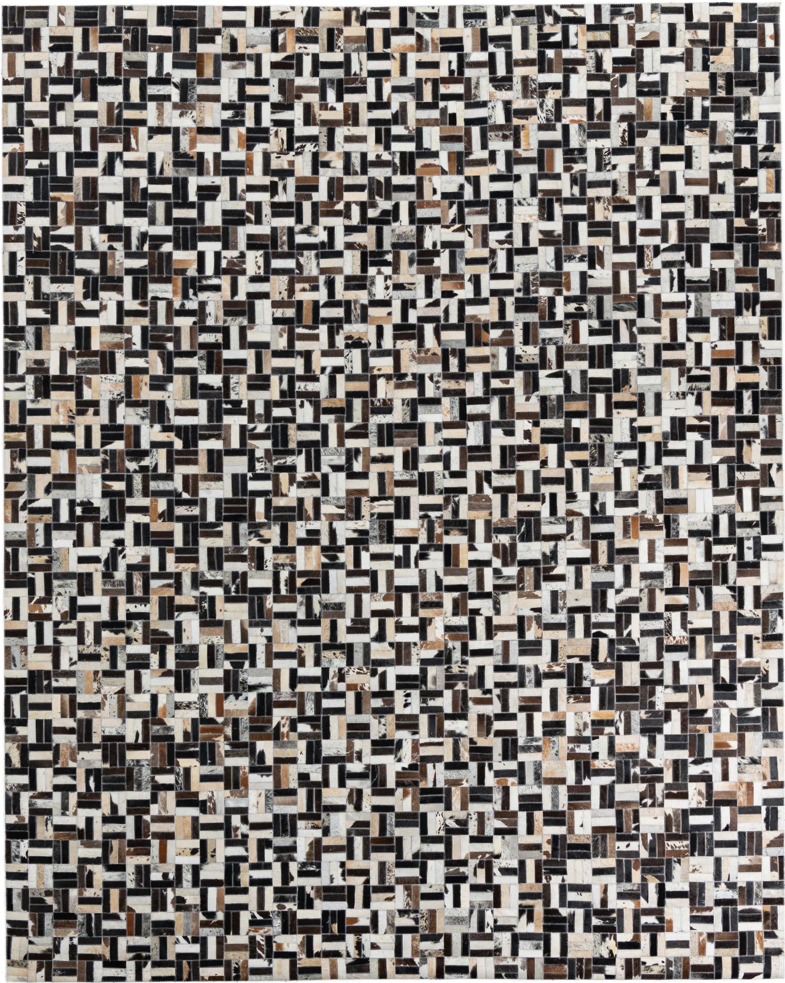 8' 1 x 10' 1 Cowhide Leather Rug