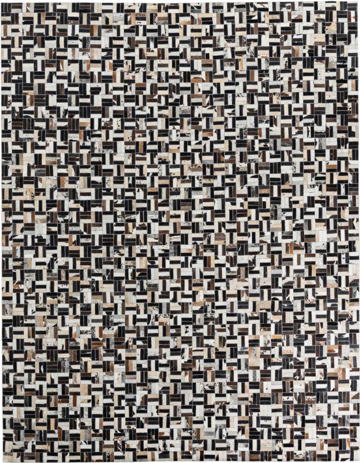 Detail image of 8' 1 x 10' 1 Cowhide Leather Rug