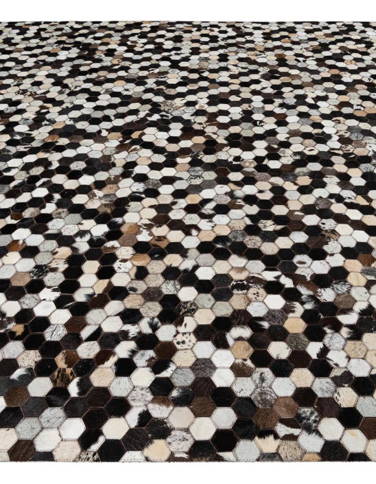 Detail image of 8' 1 x 10' Cowhide Leather Rug