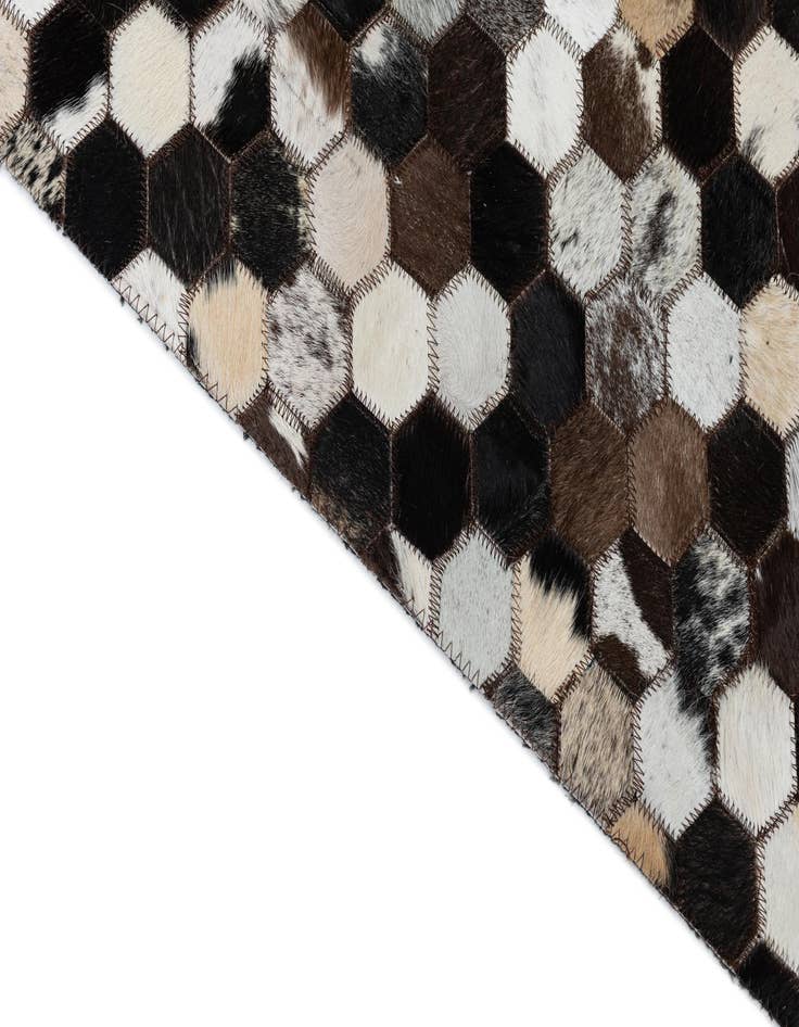 Detail image of 8' 1 x 10' Cowhide Leather Rug