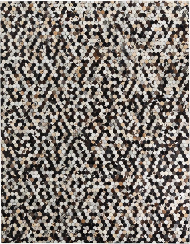 Detail image of 8' 1 x 10' Cowhide Leather Rug