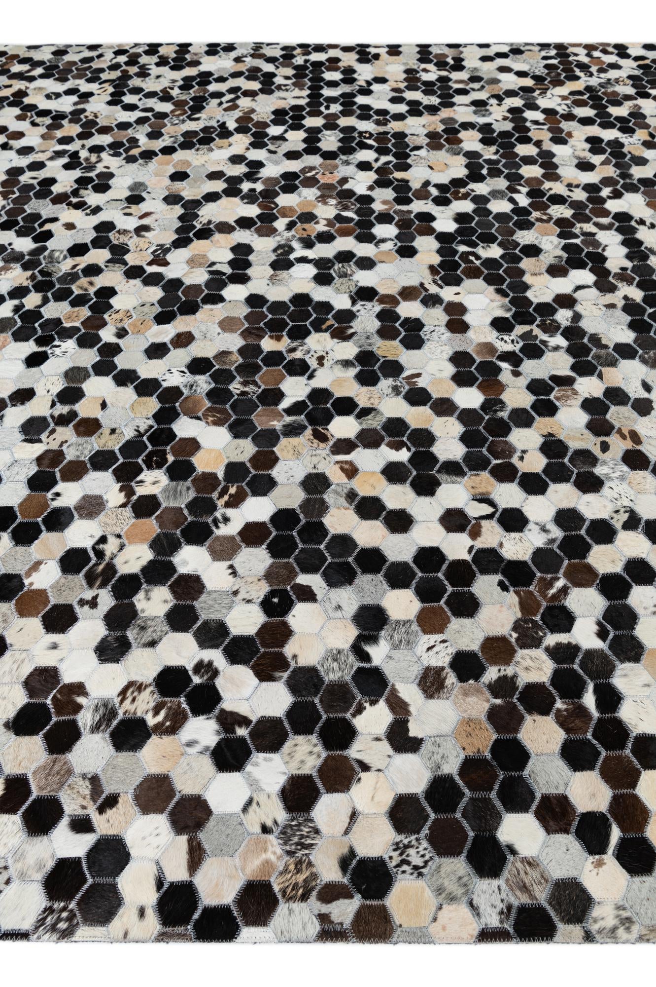 8' x 10' Cowhide Leather Rug
