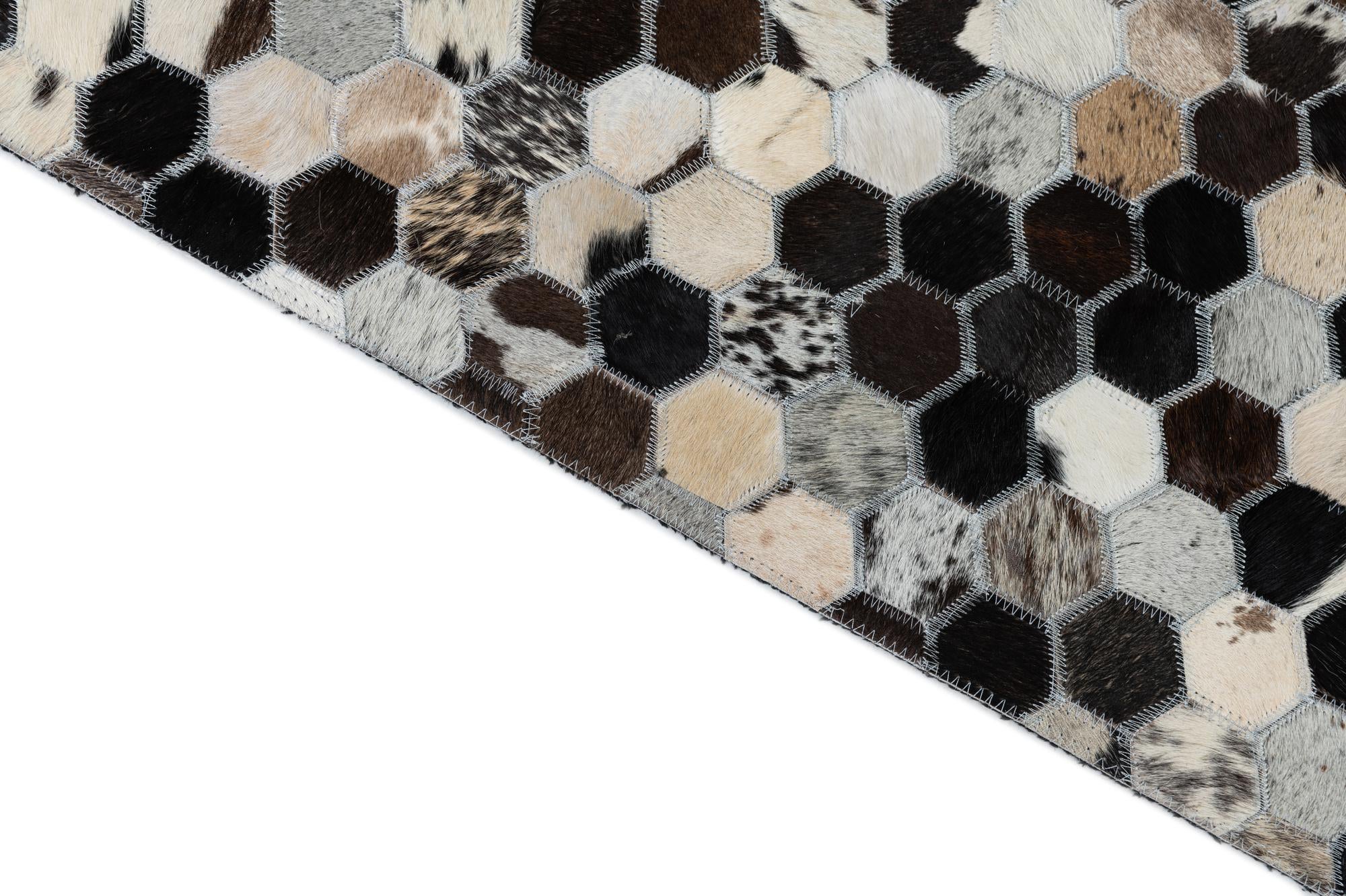 8' x 10' Cowhide Leather Rug