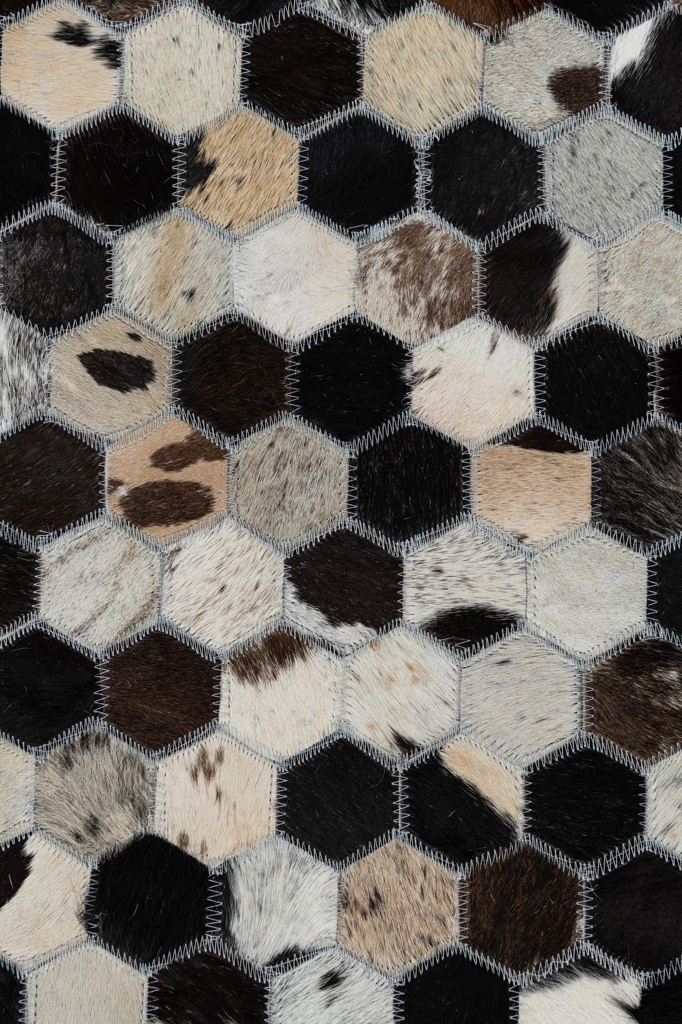 8' x 10' Cowhide Leather Rug