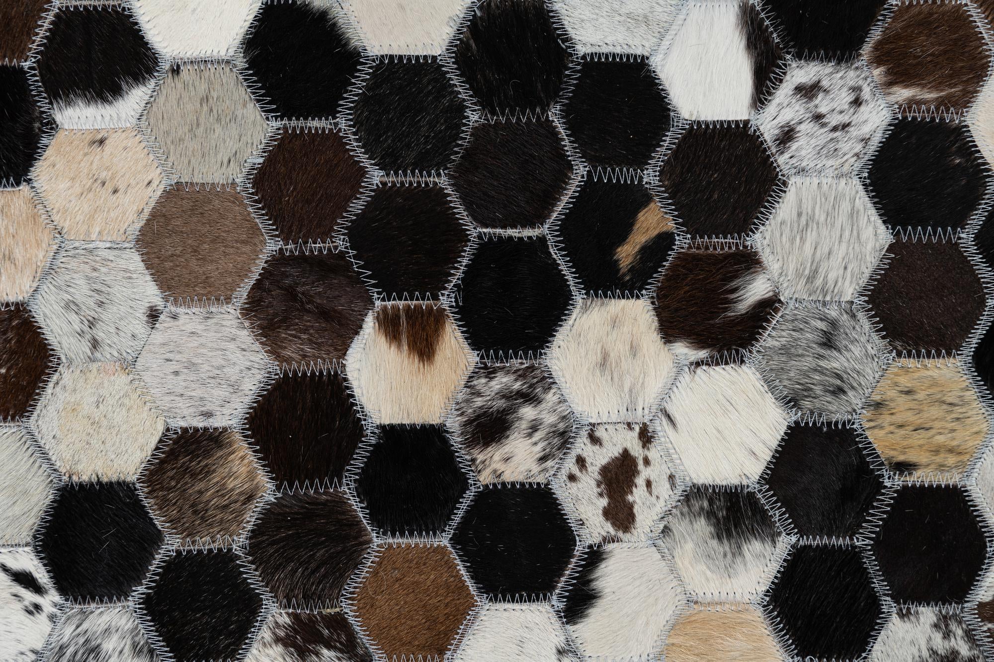 8' x 10' Cowhide Leather Rug