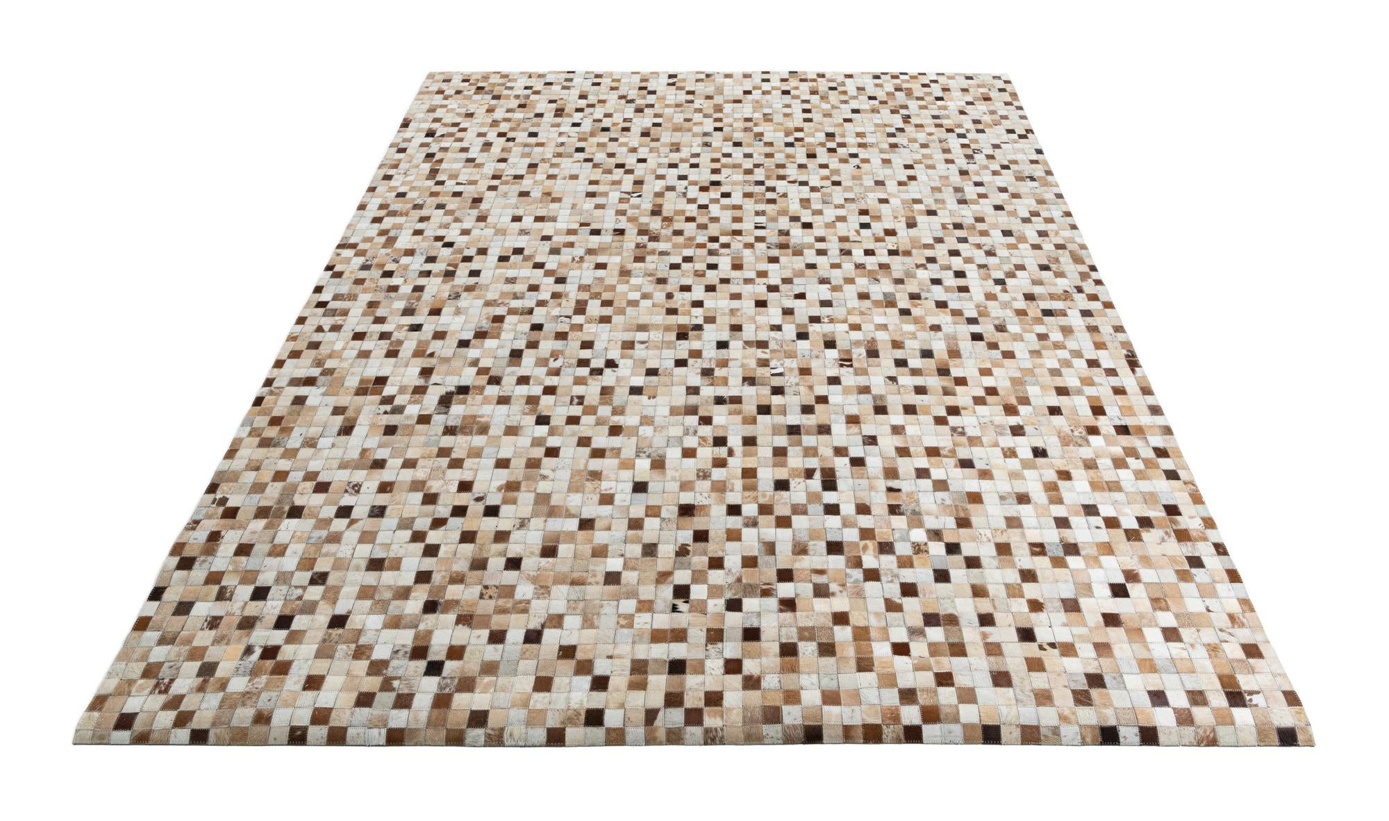 7' 10 x 9' 7 Cowhide Leather Rug