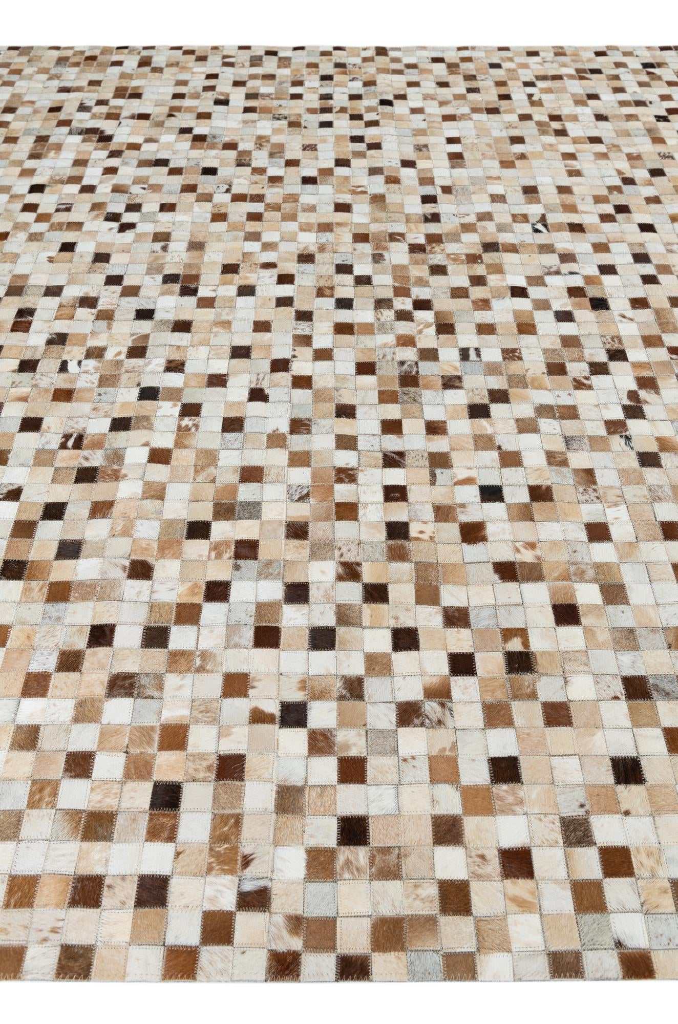 7' 10 x 9' 7 Cowhide Leather Rug