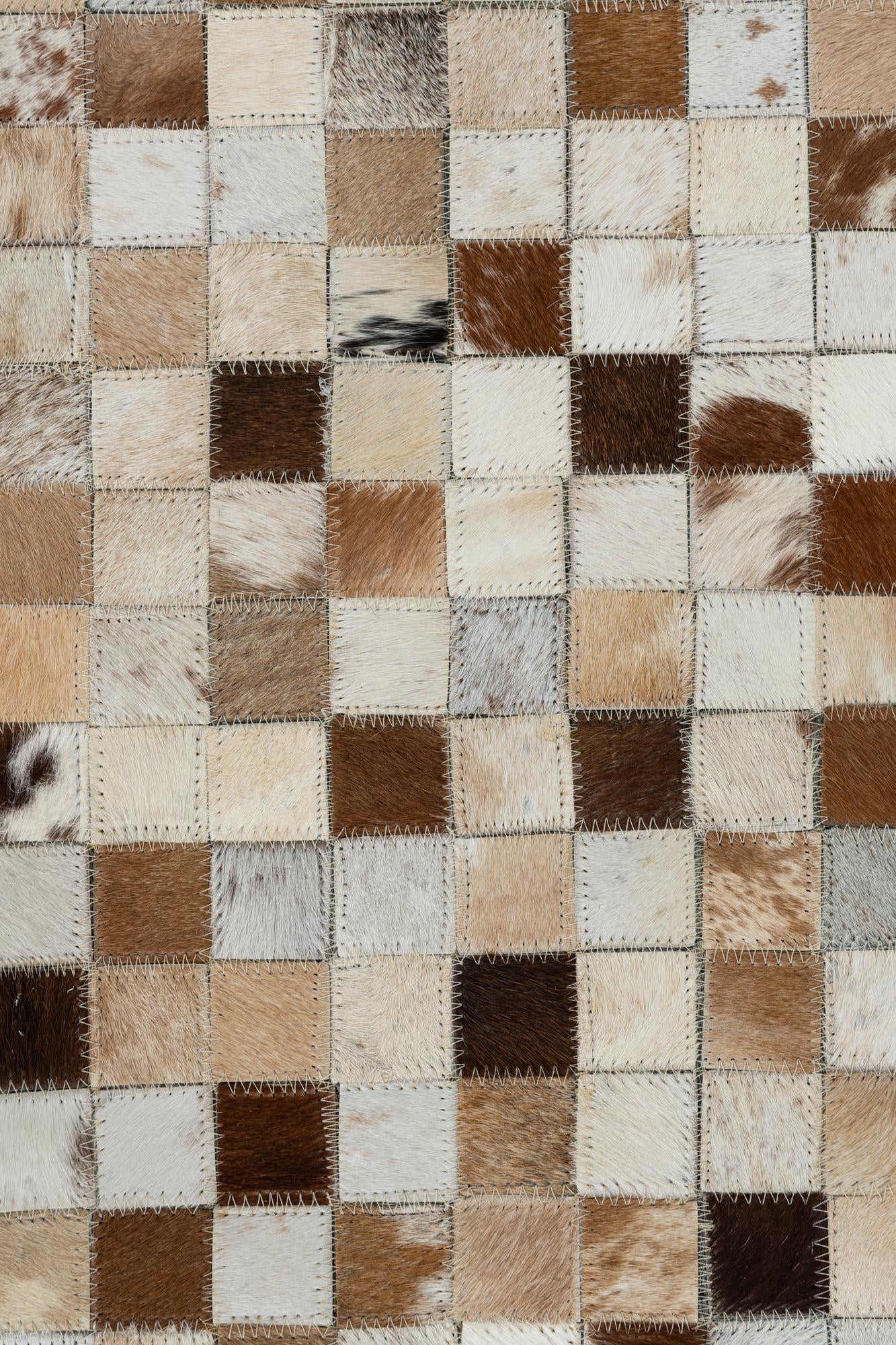 7' 10 x 9' 7 Cowhide Leather Rug