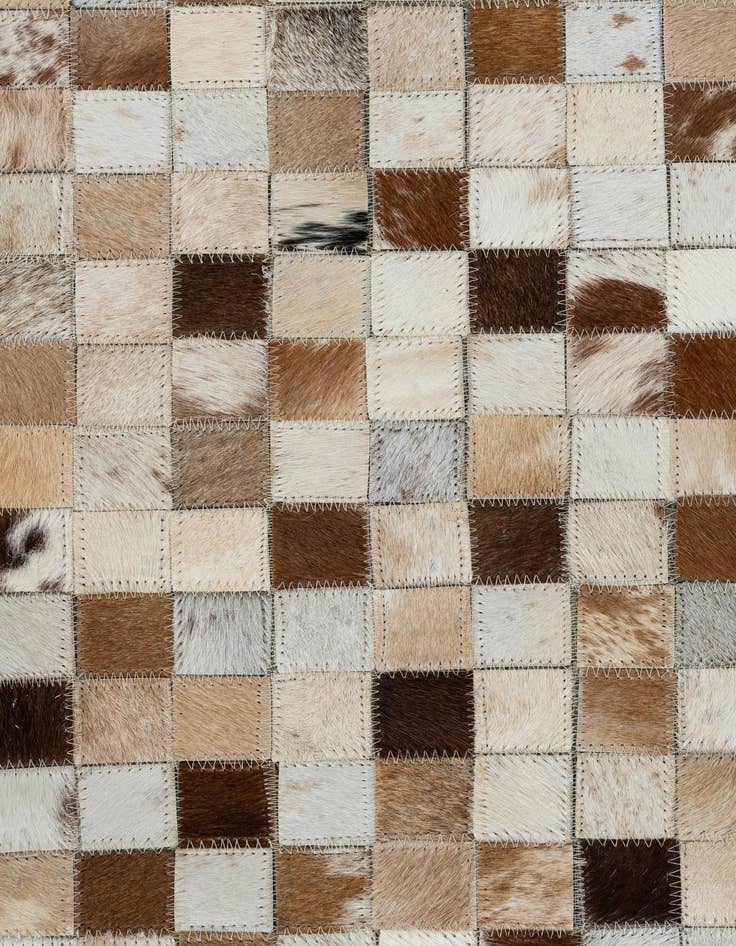 Detail image of 7' 10 x 9' 7 Cowhide Leather Rug