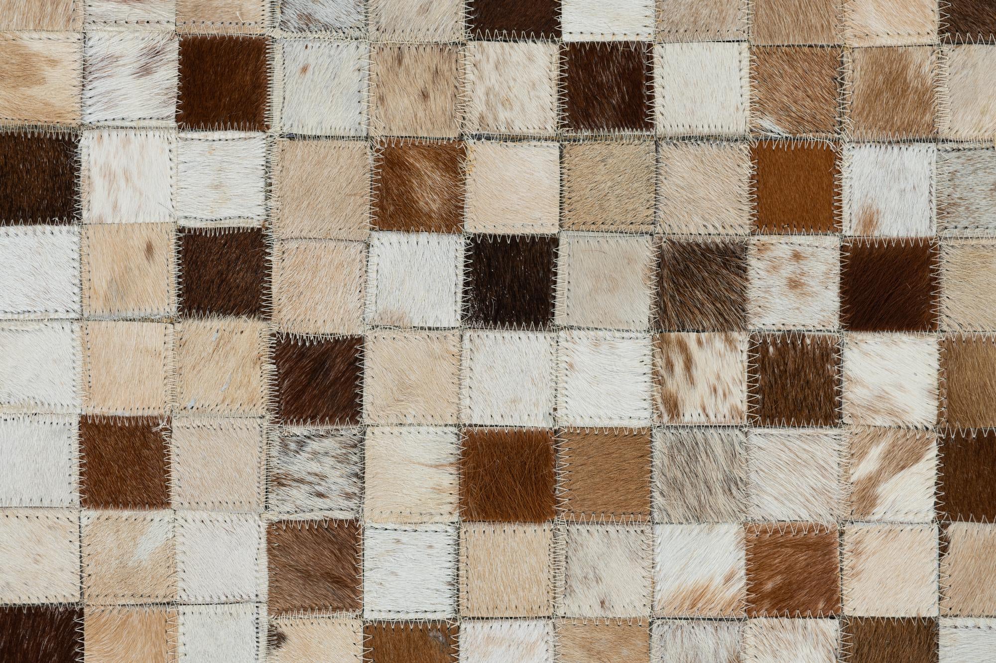 7' 10 x 9' 7 Cowhide Leather Rug