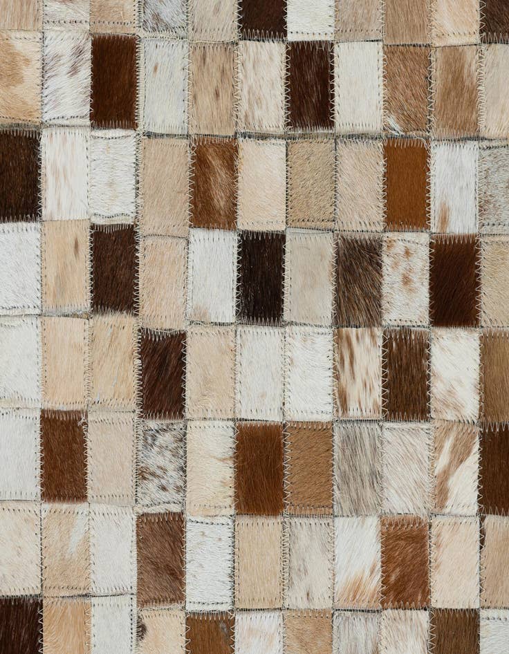 Detail image of 7' 10 x 9' 7 Cowhide Leather Rug