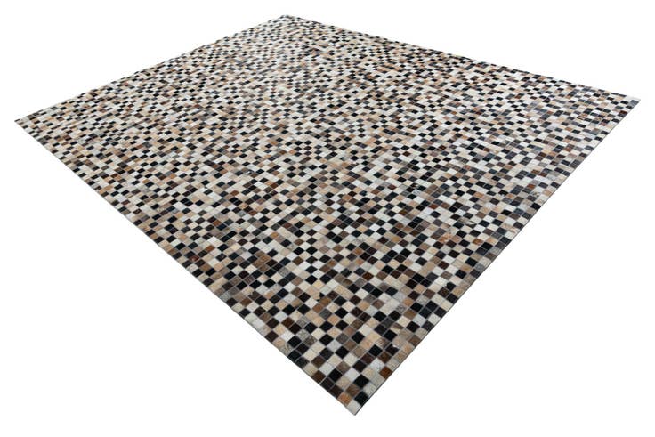 Detail image of 8' 1 x 10' Cowhide Leather Rug