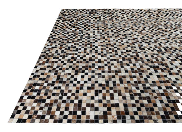 Detail image of 8' 1 x 10' Cowhide Leather Rug