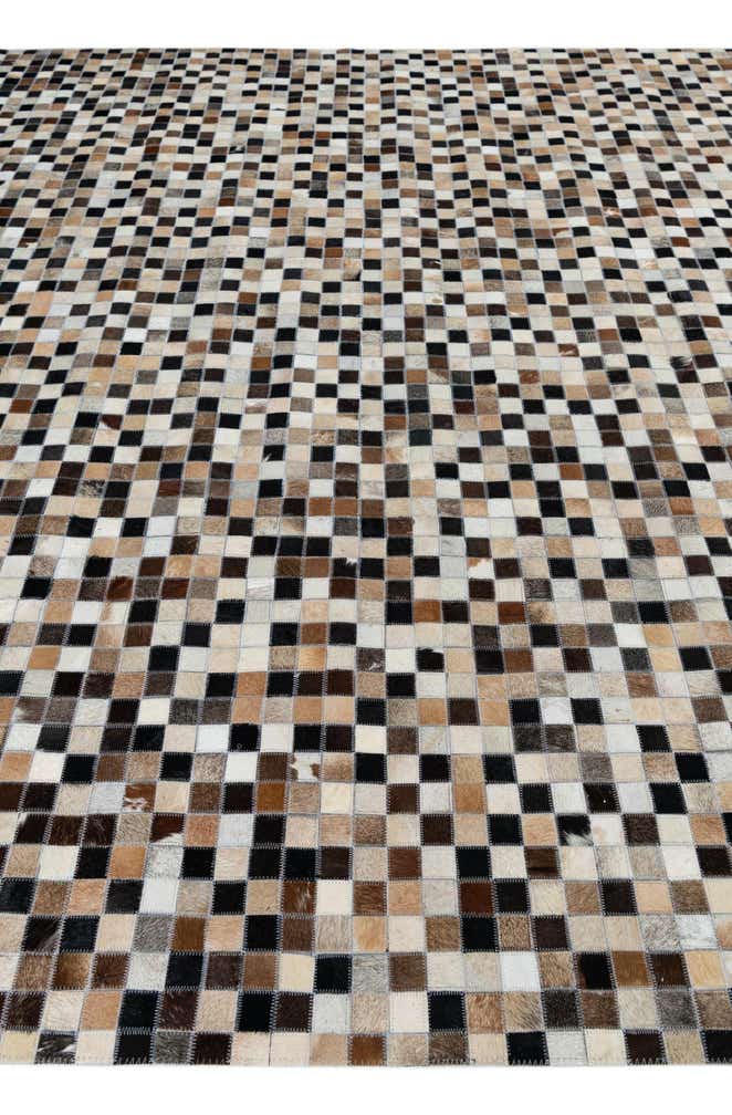 8' 1 x 10' Cowhide Leather Rug