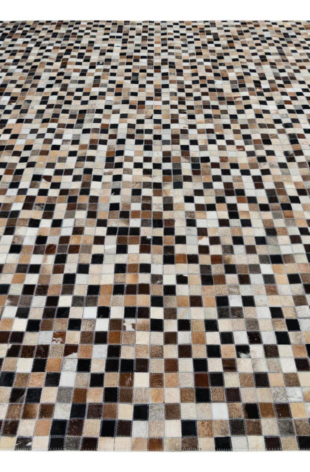 Detail image of 8' 1 x 10' Cowhide Leather Rug