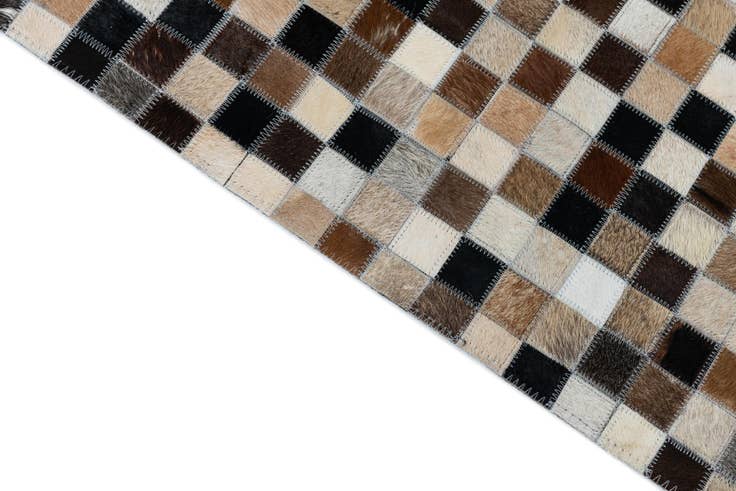 Detail image of 8' 1 x 10' Cowhide Leather Rug