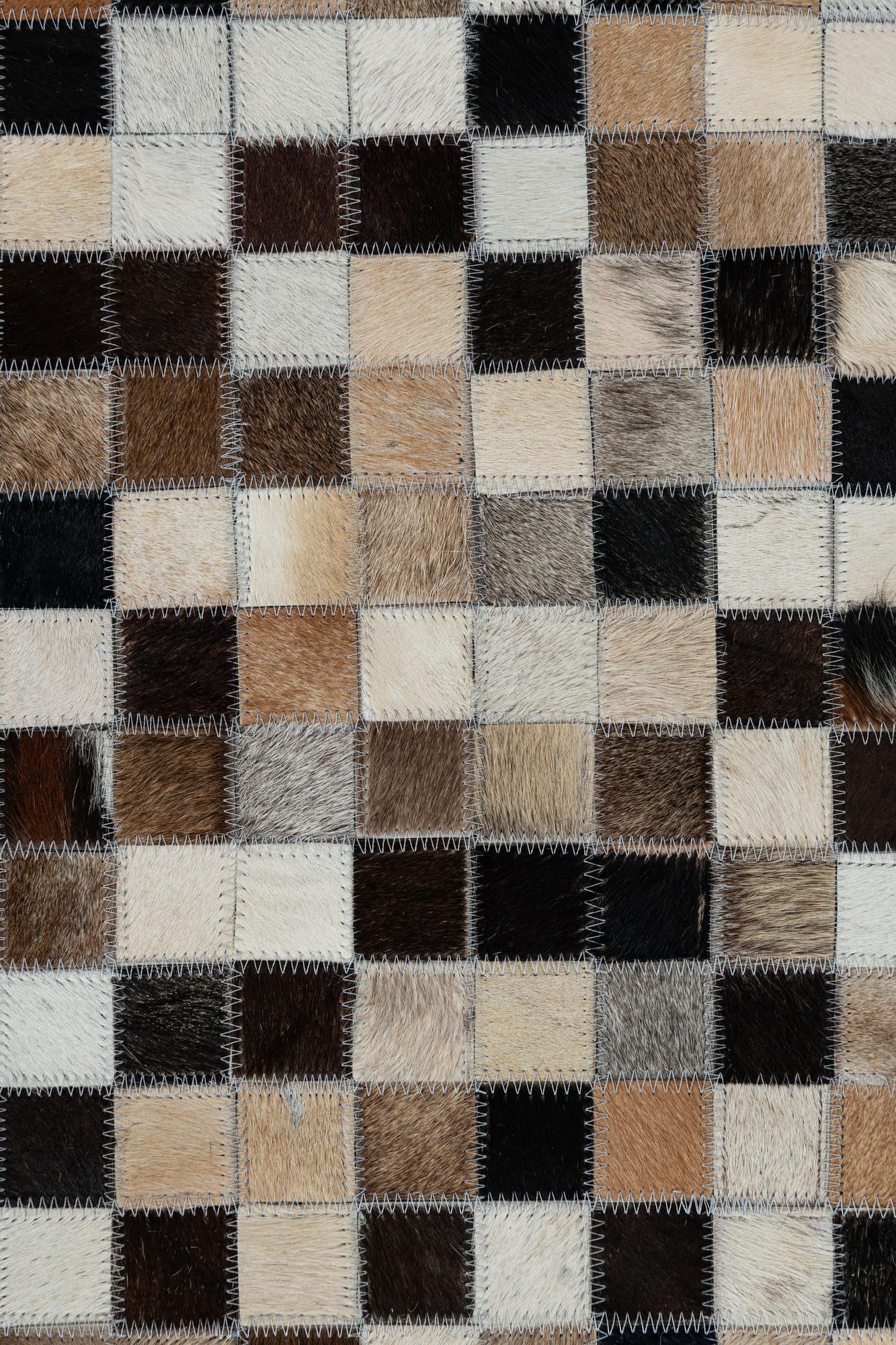 8' 1 x 10' Cowhide Leather Rug