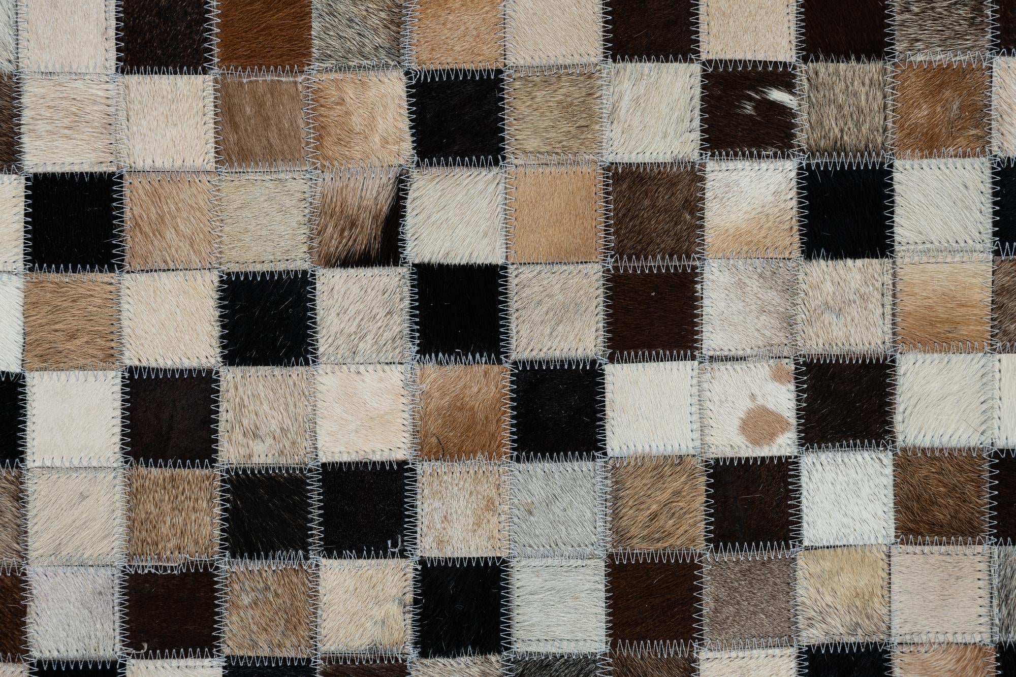 8' 1 x 10' Cowhide Leather Rug