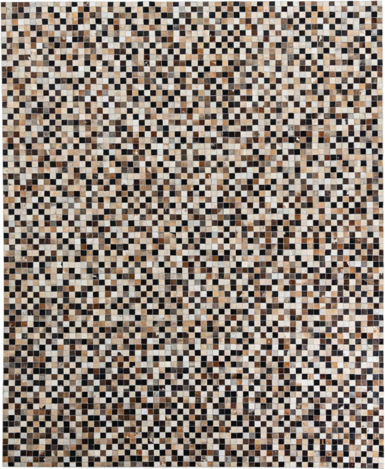 8' 1 x 10' Cowhide Leather Rug