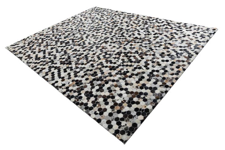 Detail image of 8' 1 x 10' Cowhide Leather Rug