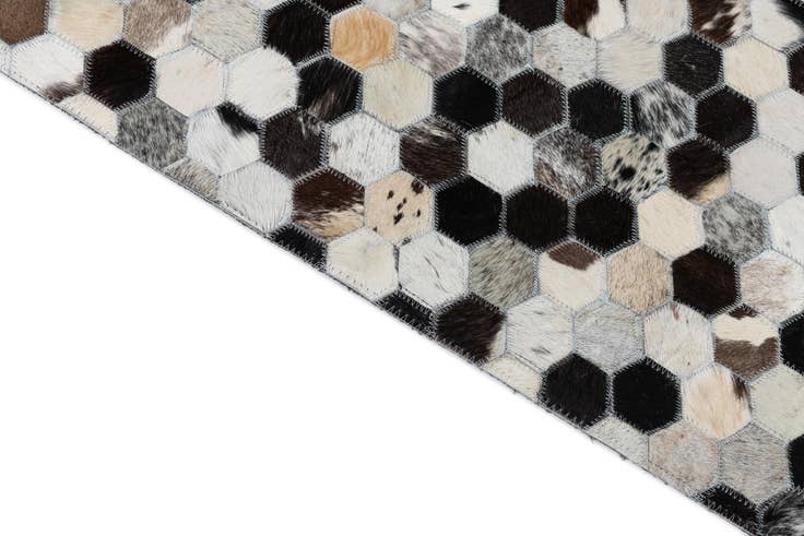 Detail image of 8' 1 x 10' Cowhide Leather Rug