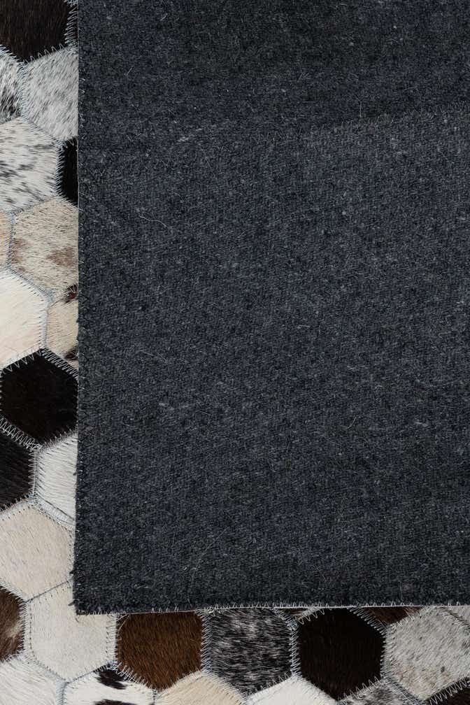 8' 1 x 10' Cowhide Leather Rug