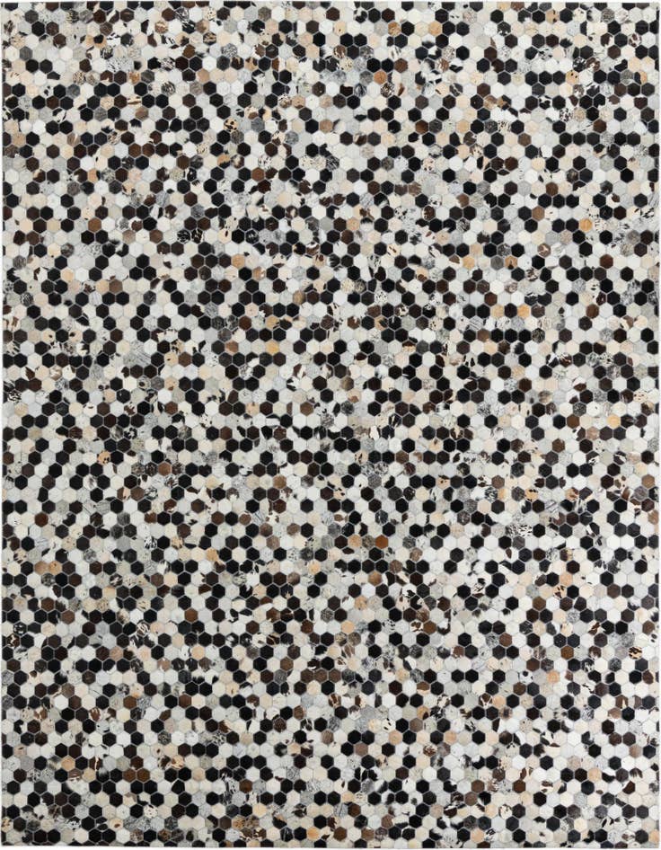 Detail image of 8' 1 x 10' Cowhide Leather Rug