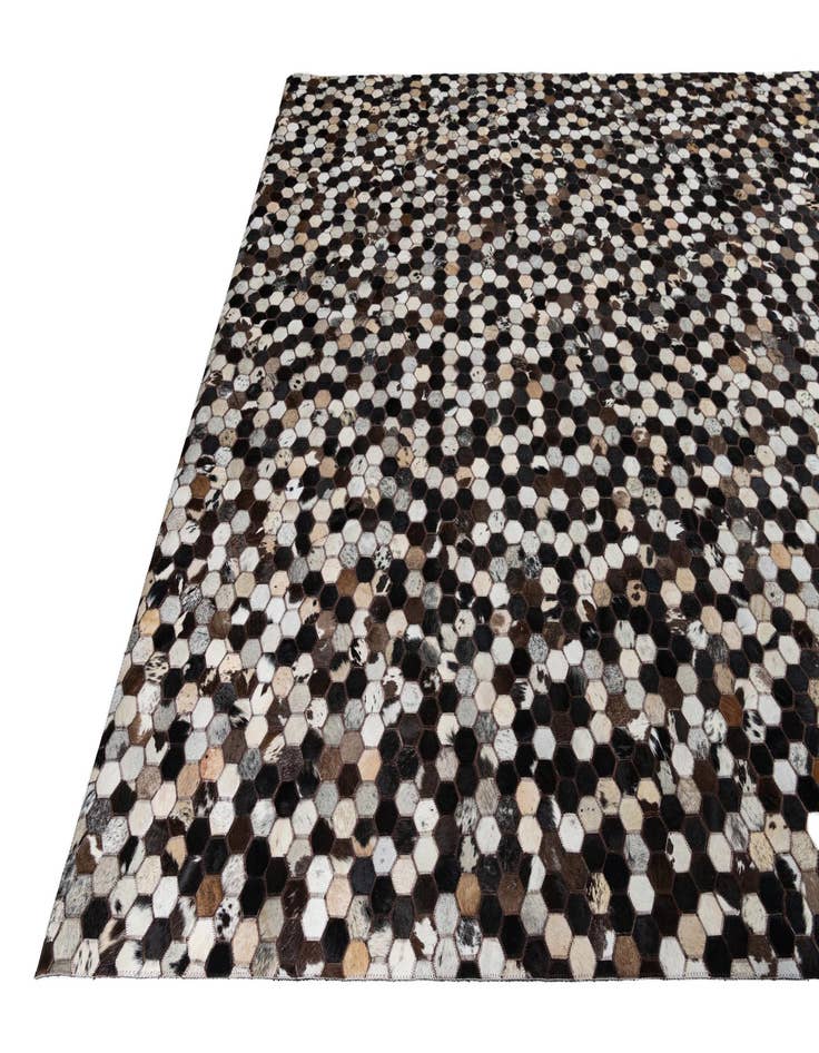 Detail image of 7' 6 x 10' 1 Cowhide Leather Rug