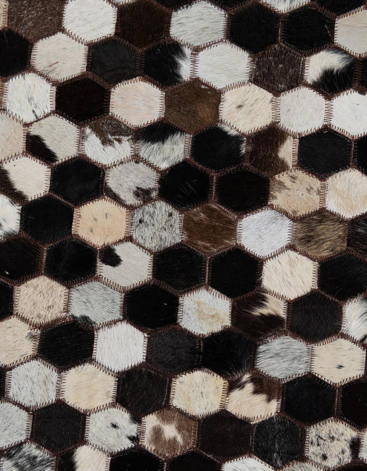 Detail image of 7' 6 x 10' 1 Cowhide Leather Rug